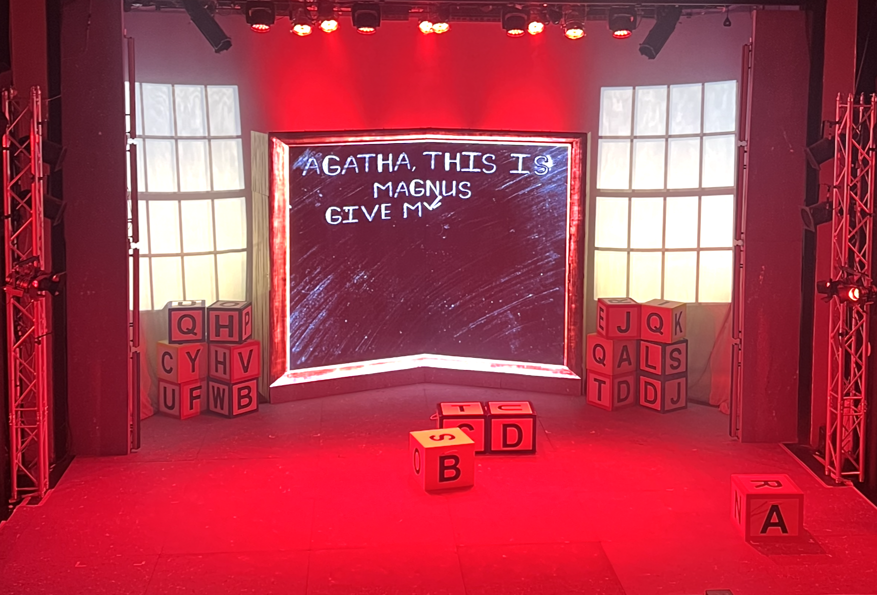 LED video wall stage build